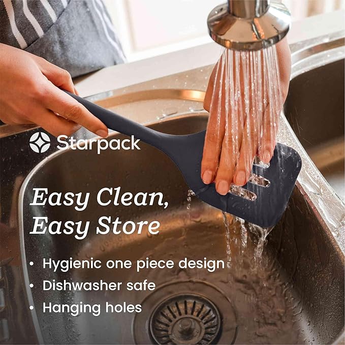 Starpack 'Stir & Serve' Silicone Cooking Utensils Set (5 Pcs) - 10.5" - Kitchen Utensil Set Heat Resistant to 600°F - Kitchen Utensils for Nonstick Cookware - Silicone Utensil Set for Mixing & Cooking