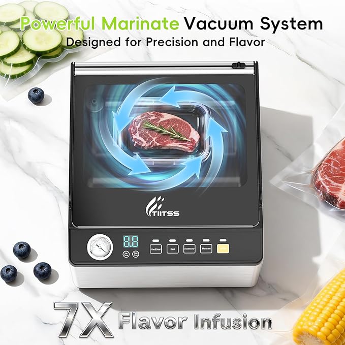 Chamber Vacuum Sealer for Food, 230W Commercial Food Saver Vacuum Sealer Machine, Meat Vacuum Packing Machine with 11.5" Seal Bar for Liquid-Rich Wet Foods, Cooking Sous Vide, Liquids, Powders, Sauce