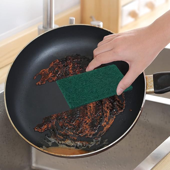 Heavy Duty Scrub Sponge, Scratch Free Home Kitchen Dual-Sided Dishwashing Sponge, Sponge scouring pad,for Kitchen, Sink, Dish, Bathtub, Wall 10PCS