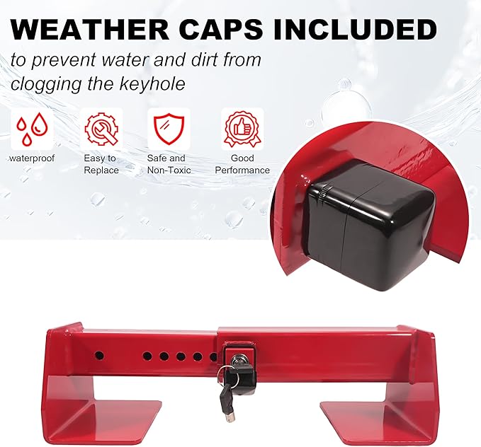 Heavy Duty Shipping Container Lock with 2 Keys, Cargo Door Security Lock for Semi Trailer Trucks, Containers & Heavy Equipment - Anti-Theft Steel Construction
