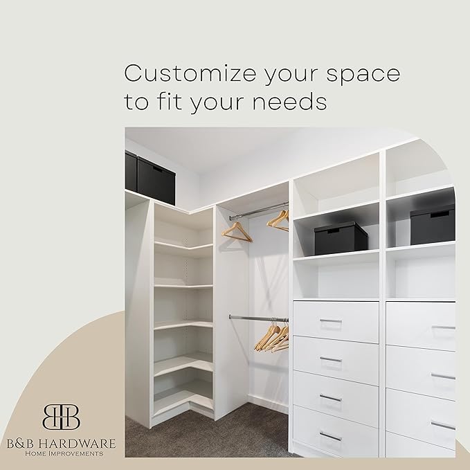 White Cabinet Shelves Melamine 1/2'' Thick, Custom, Cut to Size. (20'' Depth x 20' Inches Length)