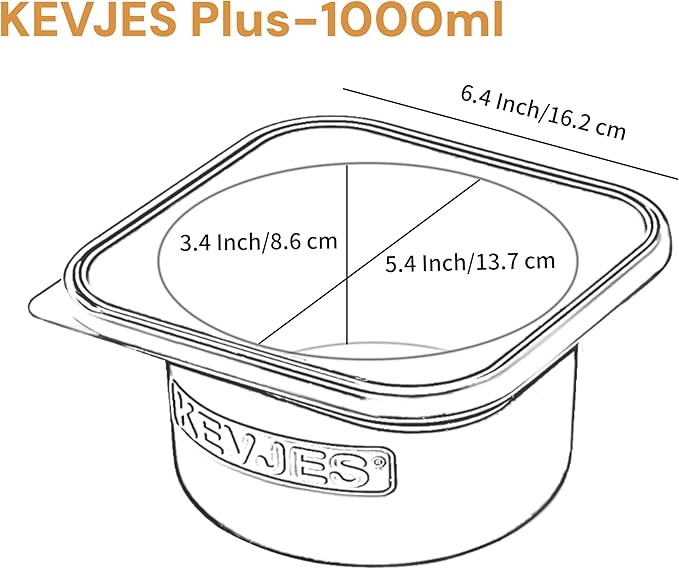 KEVJES PLUS Large 1000ml Pizza Dough Proofing Boxes for DIY Artisan Pizza, Food Grade Silicone Stackable Containers with Lids, Sturdy Reinforced Steel. Freezer, Fridge, Dishwasher Safe (4Green Plus)