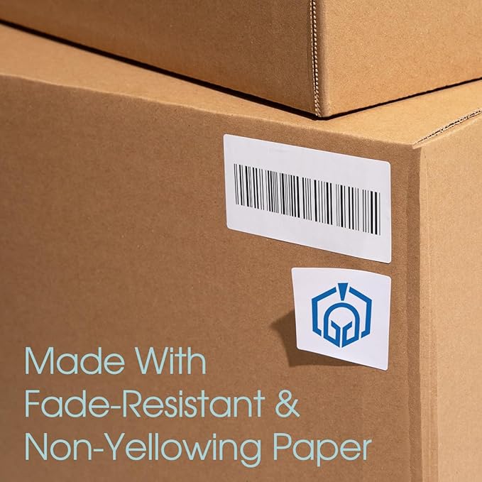 1 3/4" X 2/3" Matte White Printable Labels for Inkjet and Laser Printers - 30 Sheets, 1800 Custom Stickers for Return Address Labels, Price Tags, File Folders - Spartan Industrial Template R003