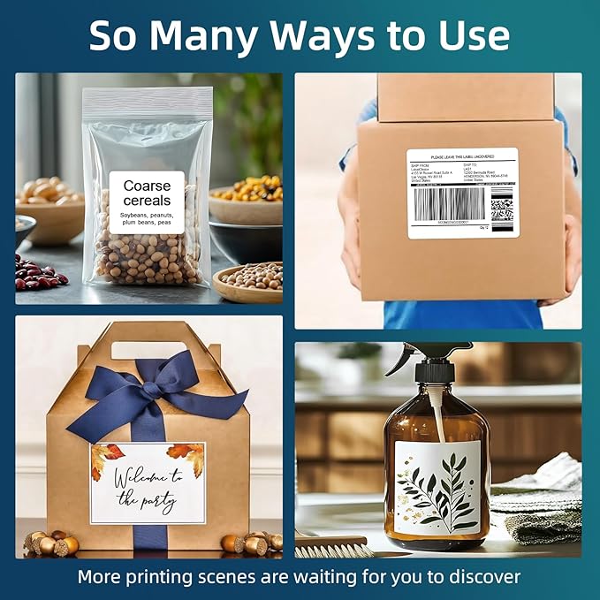 500 Sheets 3000 Pcs 3-1/3 x 4 6 Up Shipping Address Labels for Laser & Inkjet Printers, 3-1/3" x 4" 6 per Sheet Shipping Mailing Stickers, 6 Labels per Page