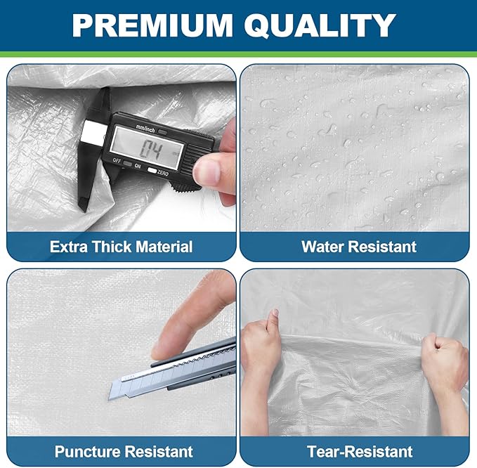 TICONN Mattress Bags for Moving, Heavy Duty Cali King Mattress Cover Storage Bag with Full-Around Handle and Adjustable Buckles (Clear, Cali King)