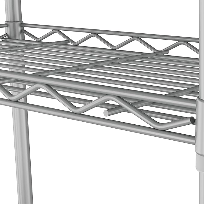 HOMEFORT 6-Tier Wire Shelving, 6 Shelves Unit Metal Storage Rack, Closet Shelves for Kitchen, Pantry, Closet, Bathroom, 14" D x 21" W x 75.6" H (Grey)