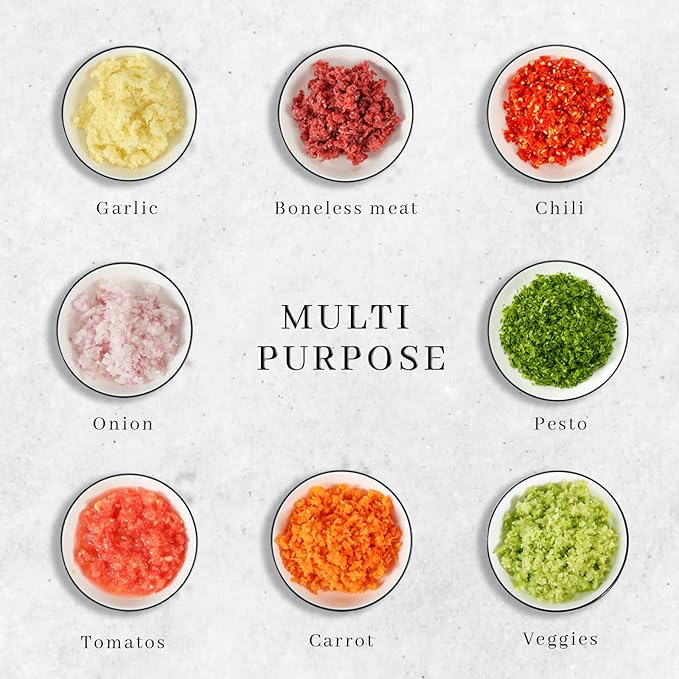 Vegetable Chopper Push-Press Hand, Manual Veggie Chopper Salad Dicer Cutter Slap Food Chopper for Onions Garlic Herbs Parsley Chili Nuts Grinder