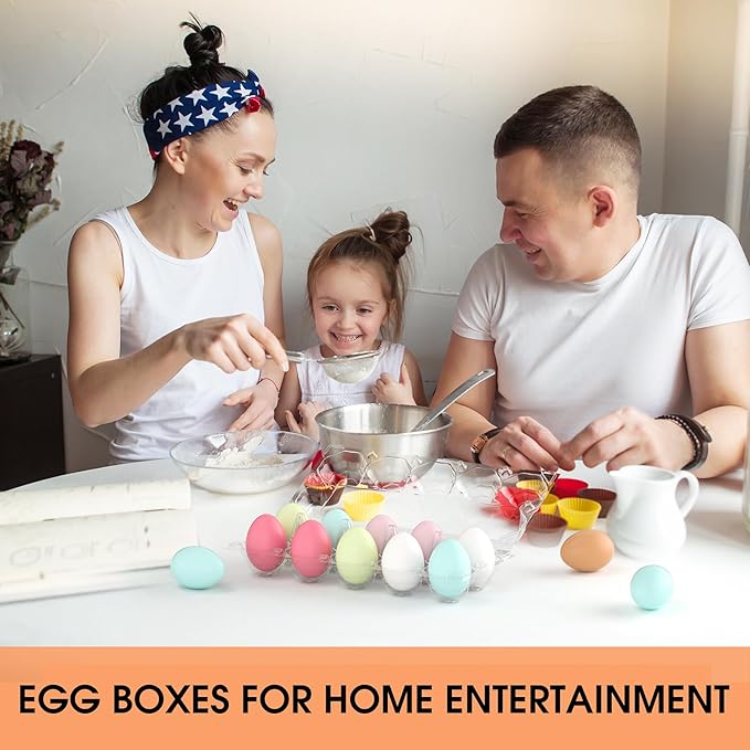 50 Pack Plastic Egg Cartons Cheap Bulk 12 Count Clear Blank Egg Containers for Refrigerator, Reusable Holder for Home Ranch Farm Commercial Market Display, Plastic Packaging for Craft Projects