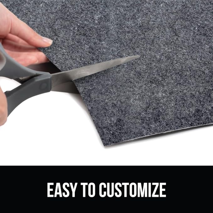 GORILLA GRIP LeakGuard Non-Adhesive Under Sink Mat for Kitchen Cabinet, 24x60, Waterproof Quick Dry Shelf Liner, Durable Absorbent Felt Mats for Bathroom Sinks, Cabinets, Dresser, Easy Trim, Charcoal