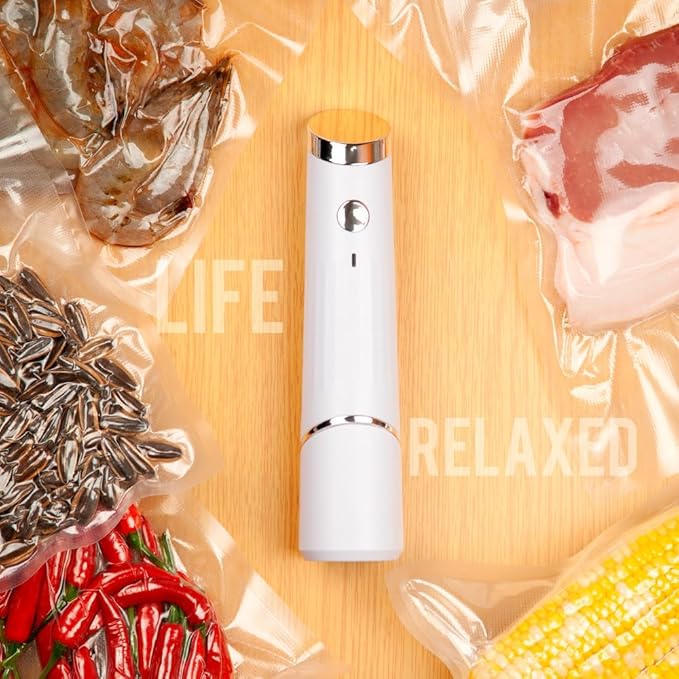 ICEDOG-Portable Vacuum Sealer Kit - 30 Reusable Bags Included | Compact Handheld Food Saver for Meat, Cheese & More | Powerful Seal Technology | Ideal for Home, Camping & Travel (30)