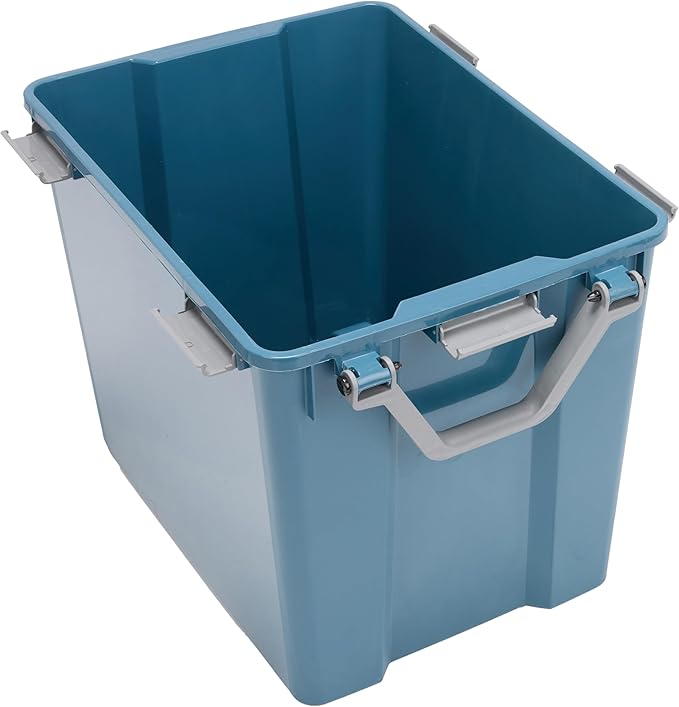 IRIS USA WeatherPro 103 Qt Eco-Friendly Storage Bins with Lids, 2 Pack, BPA-Free Plastic Gasket Box with Tight Latch and Seal, Stackable Nestable Tote Tub - Navy