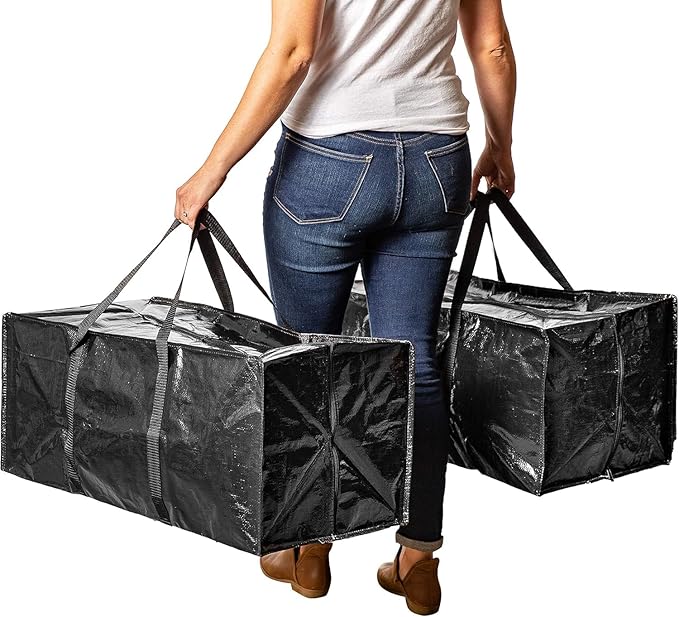 BAG-THAT! 5 Moving Bags Heavy Duty Extra Large Stronger Handles Wrap Storage Totes Zippered Reusable Packing Bags Moving Supplies Storage Boxes Storage totes Moving Boxes Packing Supplies Packing Box