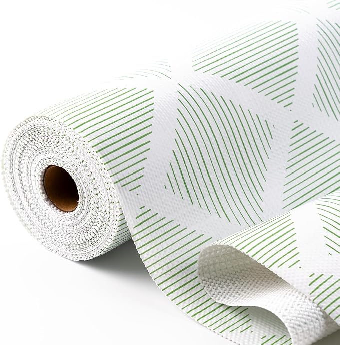 Drawer and Shelf Liner for Kitchen, Non-Slip Non-Adhesive Cabinet Liners for Cupboard, Dresser, Shelves, Tool Box, Pantry, Thickened Easy Install, Strong Grip, 17.5In x 20FT, Green