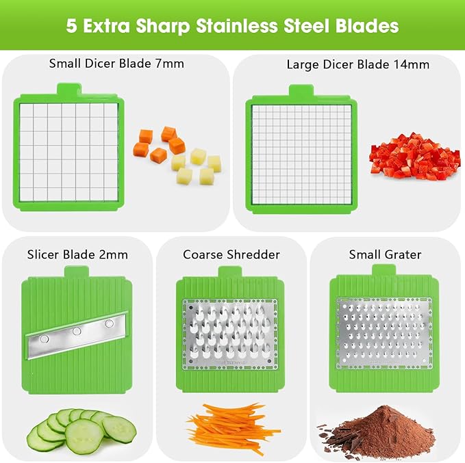 LHS Manual Food Processor Large Vegetable Chopper, 1002ML Pull String Chopper Garlic Mincer Onion Cutter for Veggies,Salad,Fruits, Nuts, BPA Free, WHITE