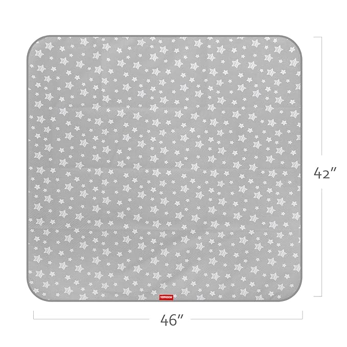 Splat Mat for Under High Chair Mat 2 Pack, Anti Slip Bottom Splat Splash Mess Floor Mat 42x46 Inch, Waterproof Portable Baby Highchair Mat for Art/Crafts/Playtime/Mealtime