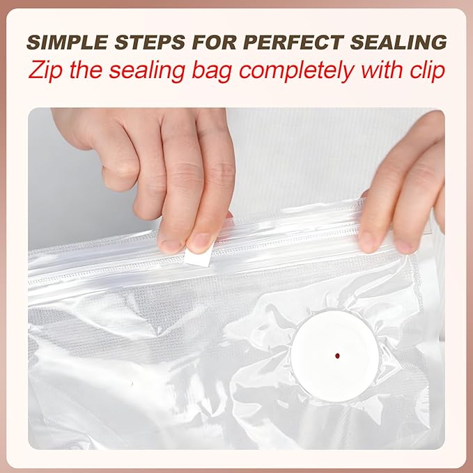 Reusable Vacuum Sealer Bags for Food: 20Pcs BPA-Free Vacuum Seal Bags with Air Valve & 5 Seal Clips, Plastic Clear Sous Vide Cooking Bag, Microwaveable Freezer Safe Vacuum Food Storage for Kitchen