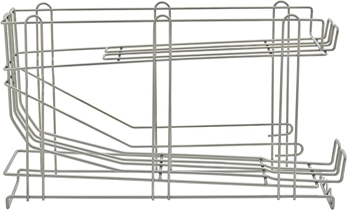 Commercial Wire Can Rack 3-Pack, Holds (12) #5 Cans or (8) #10 Cans, FIFO Design, Durable Metal Can Rack for Restaurants (28W-671)