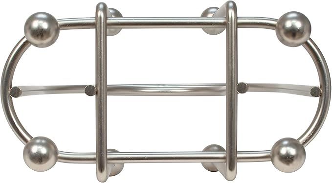 Spectrum Pantry Works Arch Vertical Napkin Holder, Upright Napkin Holder With Handle, Contemporary Napkin Storage for Dining Table, Countertop Napkin Storage for Kitchen Organization, Satin Nickel (40878)