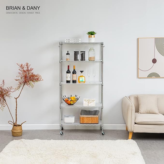 BRIAN & DANY Wire Shelf Liner 14" X 36", Heavy Duty Shelf Liners for Wire Shelving, Waterproof Protector Mats, Set of 4, Transparent