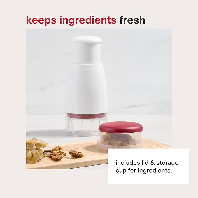 Zyliss Zick Zick Classic Food Chopper - Manual Food Chopper - Onion, Tomato & Vegetable Cutter - Stainless Steel & Dishwasher Safe Food Dicer - White, 9"- Zick Zick 2.0