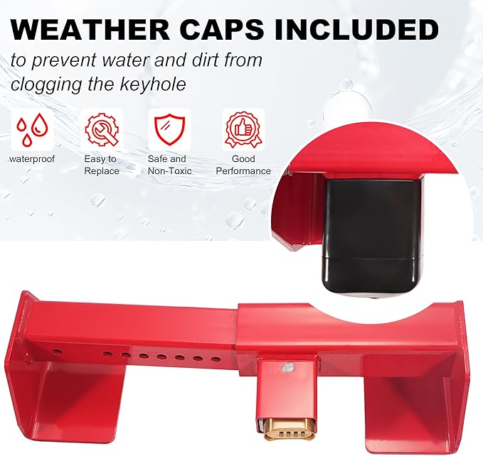 Heavy Duty Cargo Door Equipment Lock, Combination Security Lock, Fits Vertical Bars 9-3/4”-16” Apart(Combination)