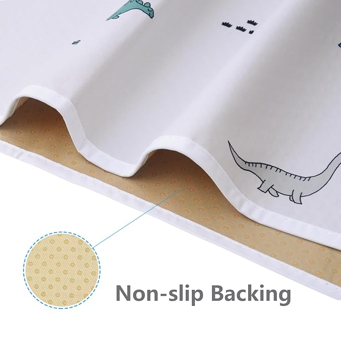 WOMUMON 51” Baby Splat Mat for Under High Chair/Arts/Crafts, Washable Waterproof Anti-Slip Floor Splash Mat, Portable Wipeable Spill Mat and Table Cloth