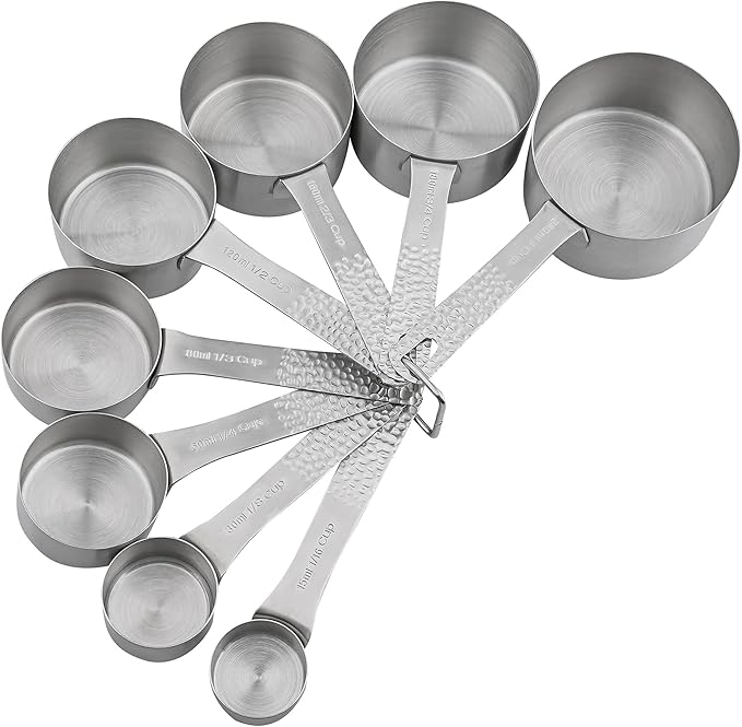 SUNMVEHOT Measuring Cups and Spoons Set 20 for Dry & Liquid, Metric & US 18/8 Stainless Steel Measuring Cups and Spoons Set with Leveler for Baking & Kitchen, 8 Measure Cup and 9 Spoon & Leveler