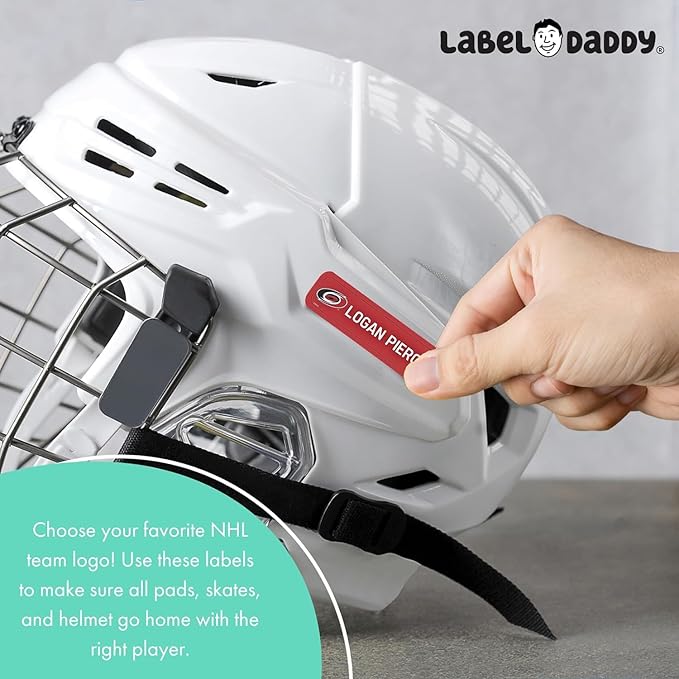 NHL Hockey Labels - Custom Peel and Stick, Waterproof Label - Great for Organization, Sports, School, Day Camp Labels - 155 Pack (Calgary Flames)