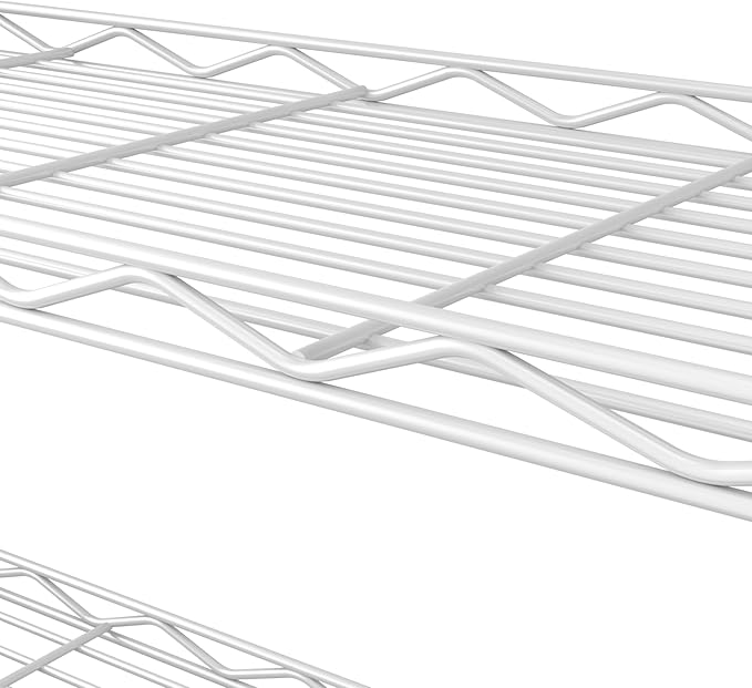 HOMEFORT 5-Tier Wire Shelving 5 Shelves Unit Metal Storage Rack Durable Organizer Perfect for Pantry Closet Kitchen Laundry Organization in White