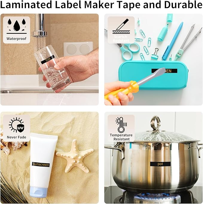 Replacement for Brother Label Maker Tape Gold on Black 12mm 0.47" P Touch Label Tape Gold TZe-334 TZe334, Compatible with Brother Label Maker PT-D220 PT-H110 PT-D210 PT-D400 PT-P710BT PT-D200, 5-Pack