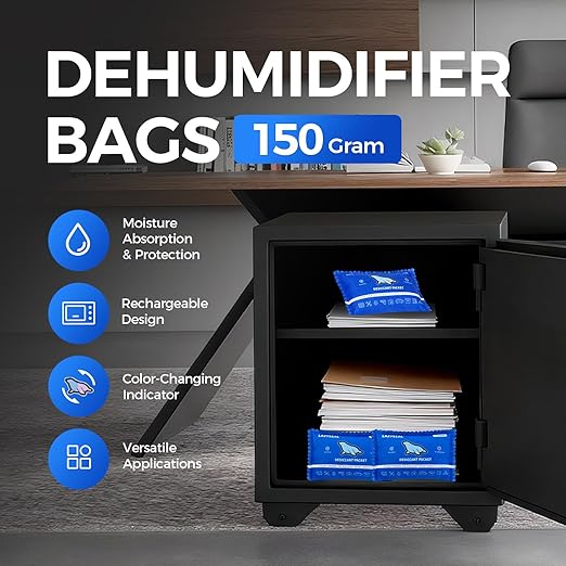 150g Reusable Silica Gel Desiccant Packs for Storage Spaces Color-Changing Indicator Reusable Desiccant Packs for Storage Boxes, Wardrobes, Electronic Devices, 3D Printing Materials