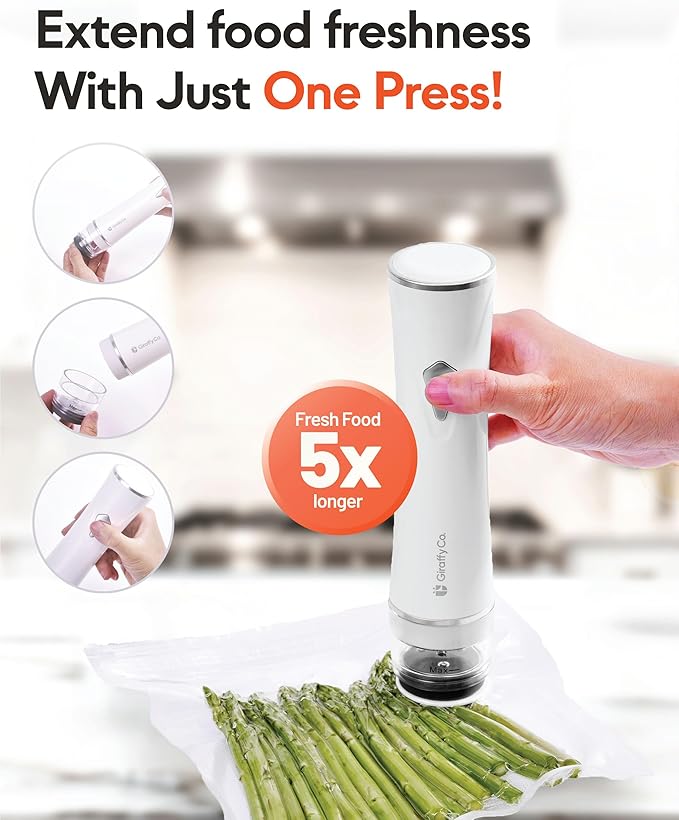 Reusable Vacuum Sealer Bags – 10/30 Big Food Storage Bags (30x34cm/11.8x13.4in), BPA-Free, Leak-Proof & Odor-Resistant, Compatible with Vacuum Sealer Machines