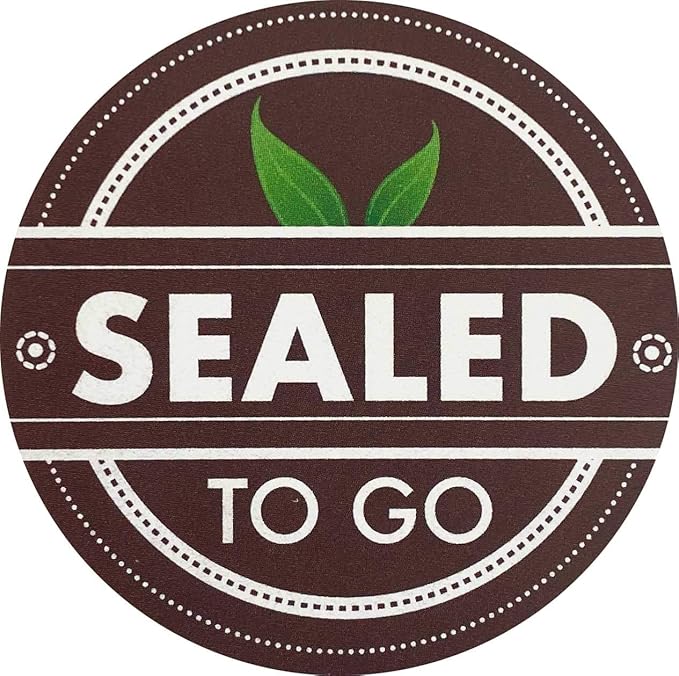 Sealed to Go Food Delivery Tamper Labels 2 Inch 500 Total Labels