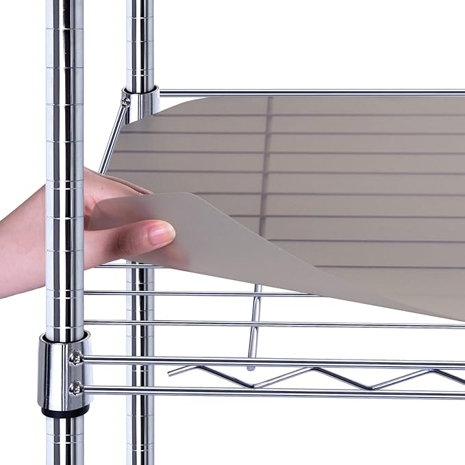 BRIAN & DANY Wire Shelf Liner 14" X 36", Heavy Duty Shelf Liners for Wire Shelving, Waterproof Protector Mats, Set of 10, Charcoal