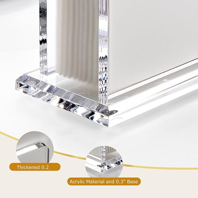 DINGHUO Napkin Holder for Table, Standing Clear Acrylic Luncheon Napkin Holder, Great for Kitchen, Dinner, Restaurant, Home Decor - 1 Pack