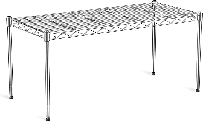 1-Tier Wire Shelf Rack,30" Wx14 Dx17 H,Single Metal Shelves Rack,Height Adjustable Metal Wire Shelving Unit and Storage KOR Kitchen,Cabinet,Countertop,Under-Sink,Closet,Pantry,Studio