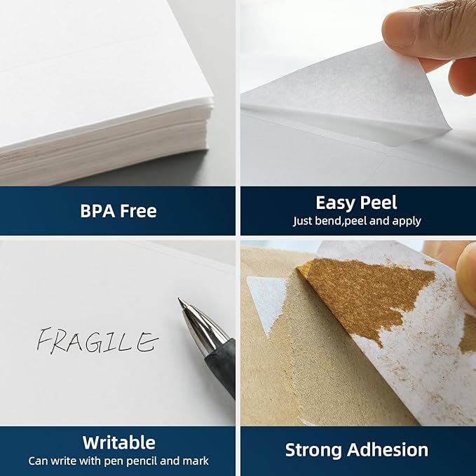 500 Sheets 3000 Pcs 3-1/3 x 4 6 Up Shipping Address Labels for Laser & Inkjet Printers, 3-1/3" x 4" 6 per Sheet Shipping Mailing Stickers, 6 Labels per Page