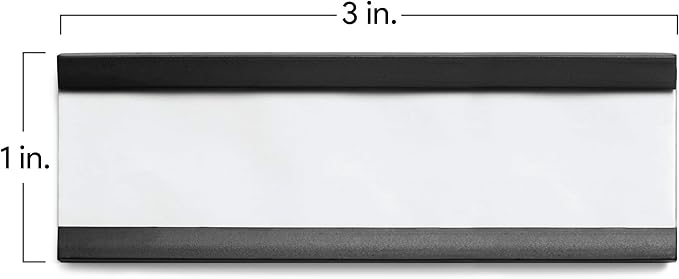 25pcs Magnetic Labels for File Cabinets, 1x3 inches | C Channel Magnetic Label Holders for Cabinet Drawers, Shelves, Toolbox