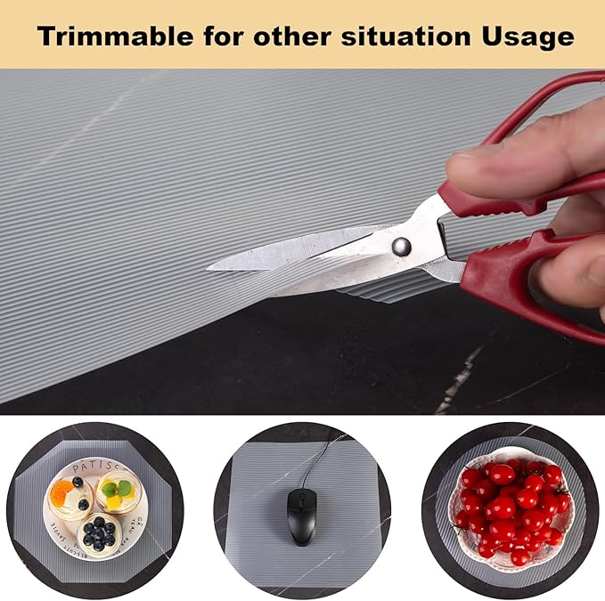 Thickened Shelf Liner, 11.8 in x 20 FEET Non-Slip Cabinet Liner, Washable Oil-Proof Contact Paper for Kitchen Drawer, Cabinet, Shelves, Refrigerator, Storage, Desks, Non Adhesive