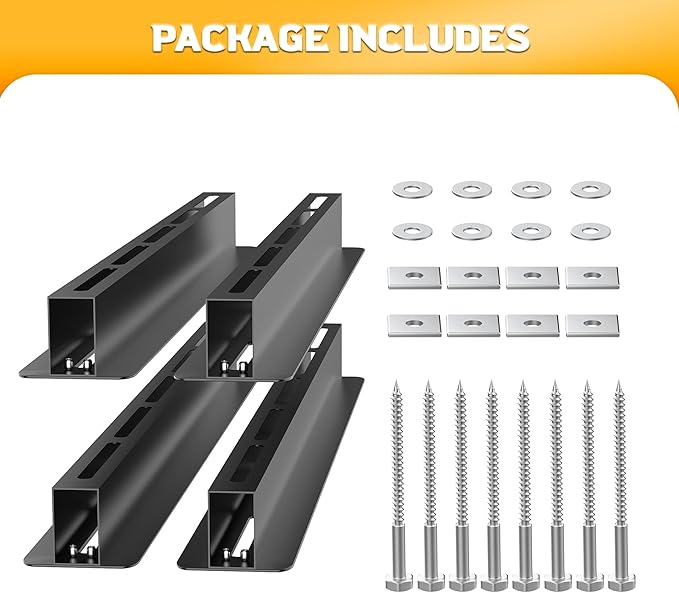 WALMANN Ceiling Tote Storage Rails, Heavy Duty Garage Ceiling Bin Storage Rack Adjustable Overhead Tote Slide Rail(4 Pack for 3 Bins, Bins Are Not Included)