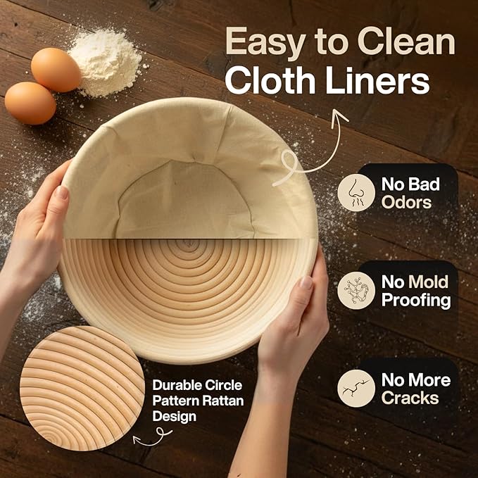 ARTOS ULTIMATE Sourdough Starter Kit | Banneton Bread Proofing Baskets with Bread Making Tools | Sourdough Bread Baking Supplies with Silicone Slings, Mat, Whisk, Scrapers Lame, Jar, Scale & Many More
