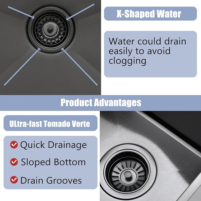 Black Bar Sink Drop In, 15x20 Inch Kitchen Sink Stainless Steel Small Topmount Workstation Sinks, Single Bowl Kitchen Sinks for Office Laundry Wet Bar Prep RV Outdoor Yard