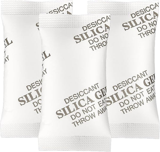 MakMeFre 20Gram(50Packets) Food Grade Moisture Absorbers Silica Gel Packs Desiccant for Moisture Storage Control