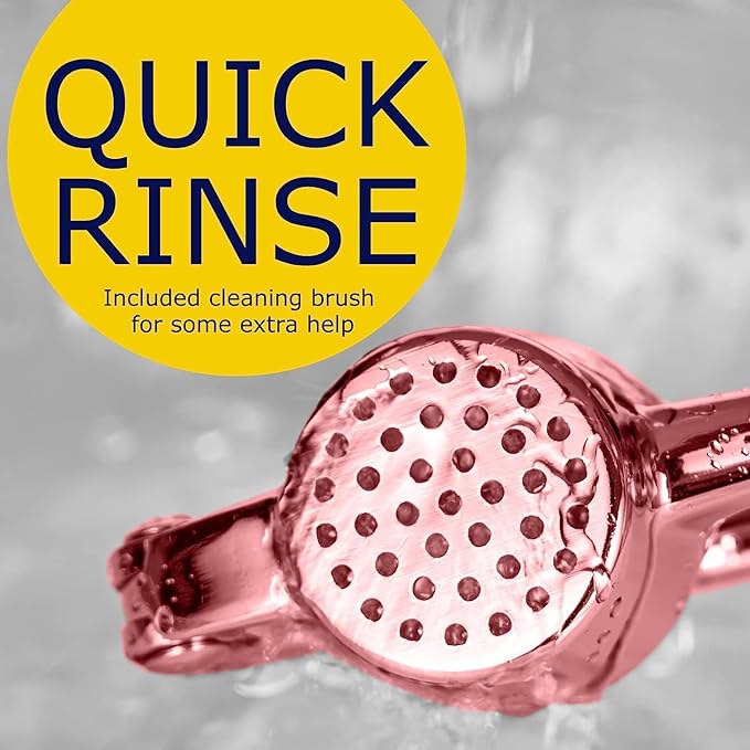 Premium Garlic Press Stainless Steel - Elevate Your Culinary Experience with Our Premium Garlic Mincer, Crusher & Peeler Set, Dishwasher Safe & Rust-proof (Rose Gold)