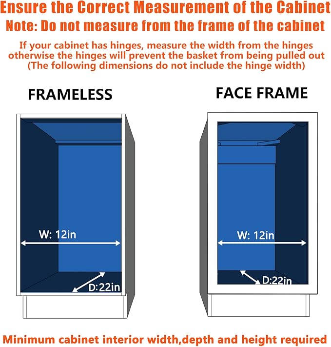 MODCART Pull Out Cabinet Organizer 11½" W x 21½" D, Heavy Duty Cabinet Pull Out Shelves, Slide Out Drawers Organization for Kitchen Cabinets Bathroom