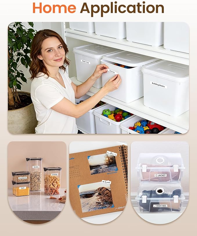 Replacement for Brother P Touch Label Tape TZe-231 TZe231 TZe TZ 12mm 0.47 Laminated White Label Maker Tape for Brother PT-D210, PT-D220, PT-H110, PT-D400, PT-D410, PT-D600, 12mm x 8m, 4-Pack