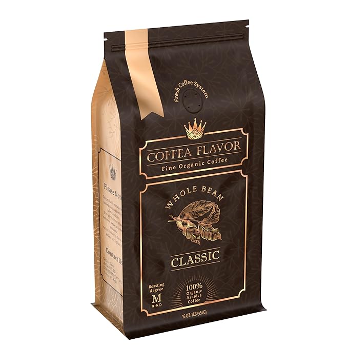 Premium Coffee Beans – Organic Whole Bean Coffee, 100% Arabica, Single Origin, Medium Roast, Balanced Acidity – by Coffea Flavor