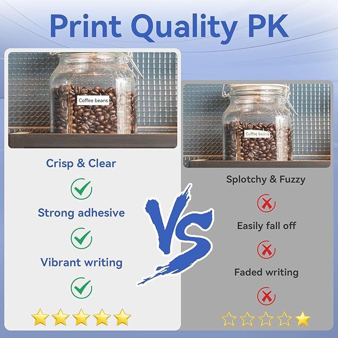 M-K231 Label Tape Compatible with Brother M Tape P Touch 12mm 0.47 White, M-K231s MK231 M231 for Brother PT-M95 PT-70BM PT-90 PT-85 PT65 45 P-Touch Label Maker Refills 0.47''*26.2'