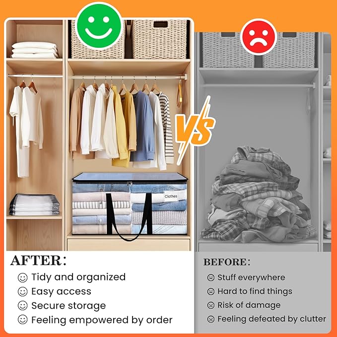 Extra Large Heavy Duty Moving Bags, Storage Bags with Strong Zippers & Handles, Packing Bags for Moving Essentials, Ideal Storage Tote for Home, Dorm & Storage Solutions, 125L 4 Packs Clear