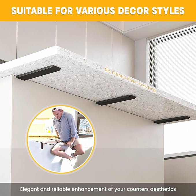Hidden Countertop Support Bracket 34 Inch 2 Pack Heavy Duty Granite Support Bracket for Kitchen Island Bar Top Countertop